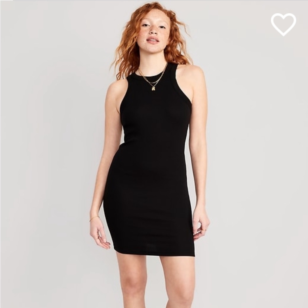 Old Navy Mini Ribbed Black Sleeveless Bodycon Dress